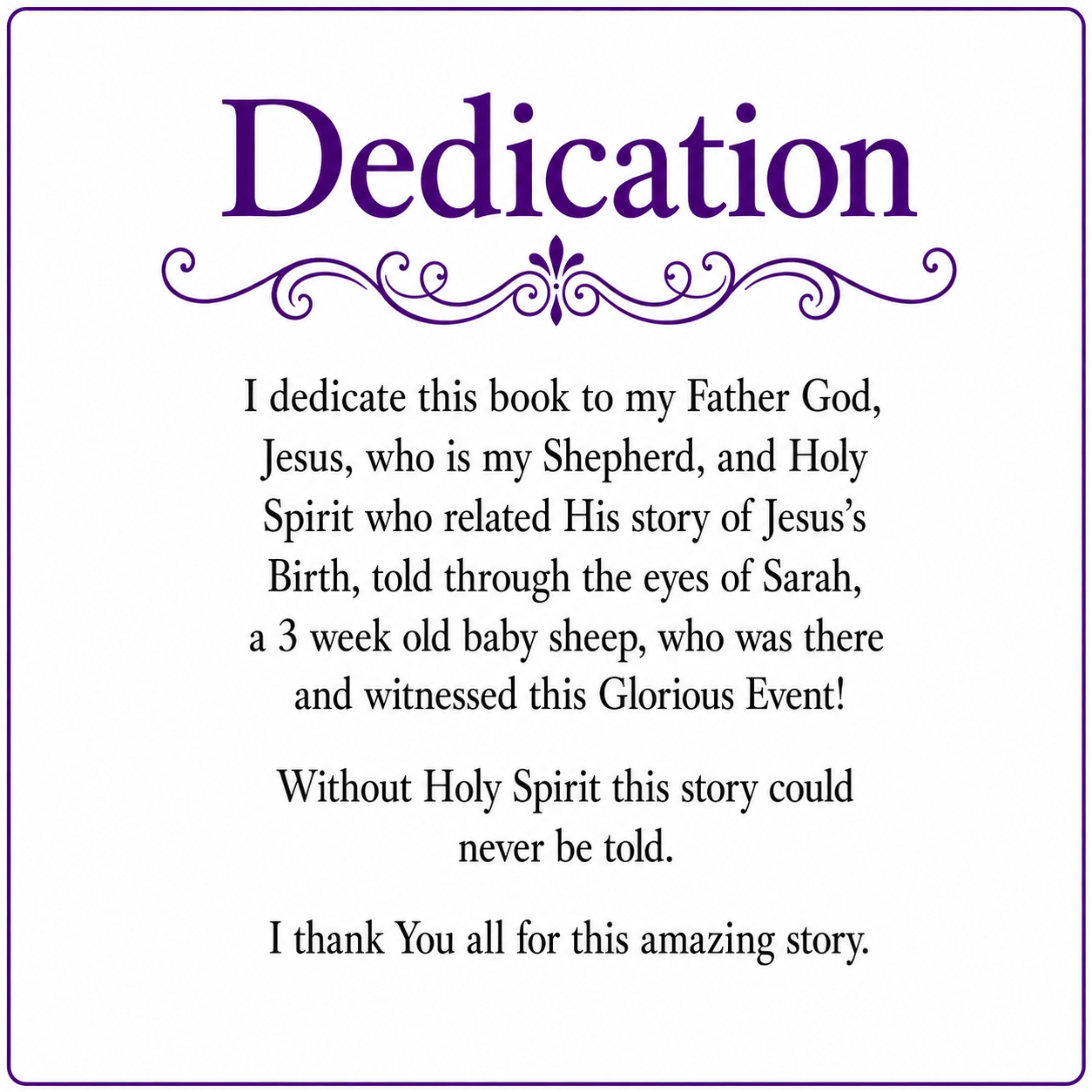 Dedication page